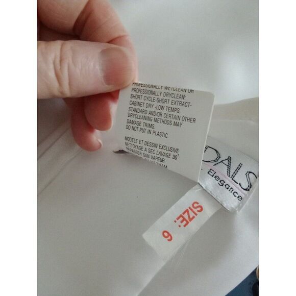 Sz 6 Wedding Dress Gown Eden Bridal #1400 Waterfall Chiffon Ruffled Fit & Flare - Picture 7 of 11